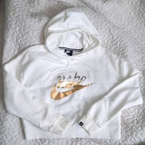 Nike crop top hooded sweatshirt